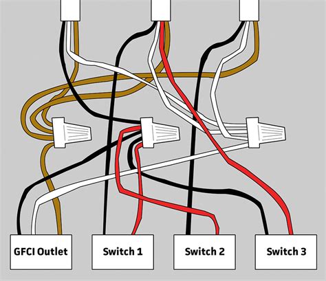 electrical wiring diagram bathroom gang box|2 outlet wiring diagrams.